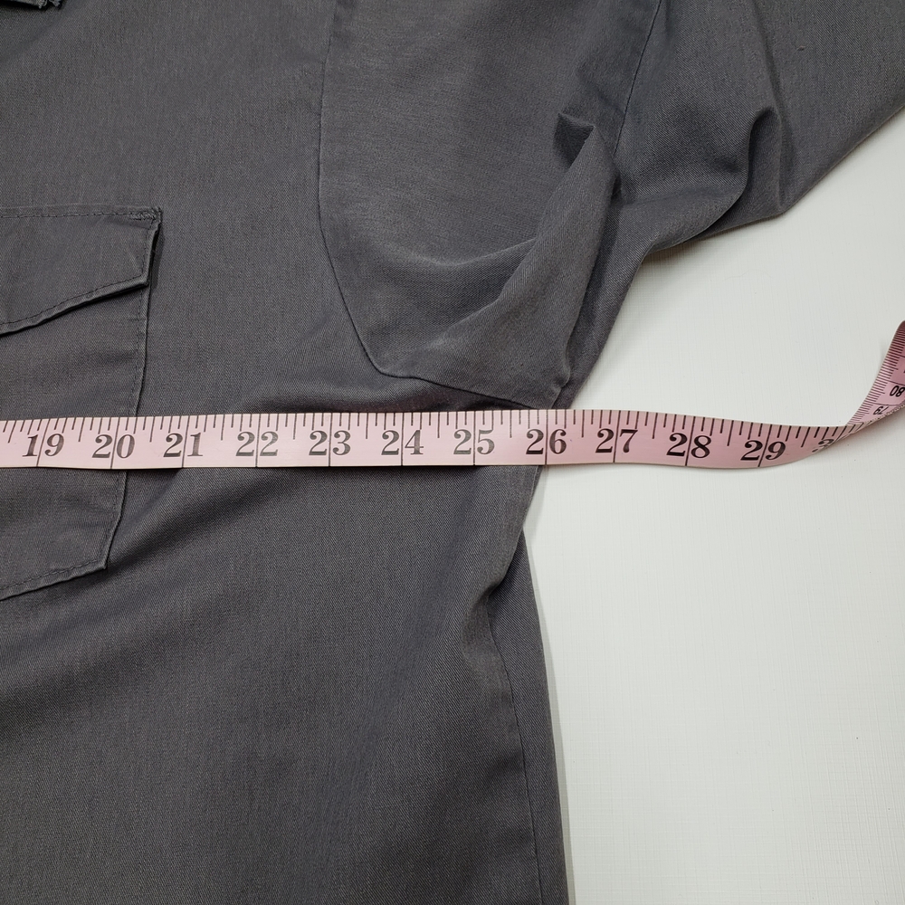 Big Bill Grey Pearl Snap Work Shirt Distressed Grunge Streetwear Blokecore - Picture 9 of 12